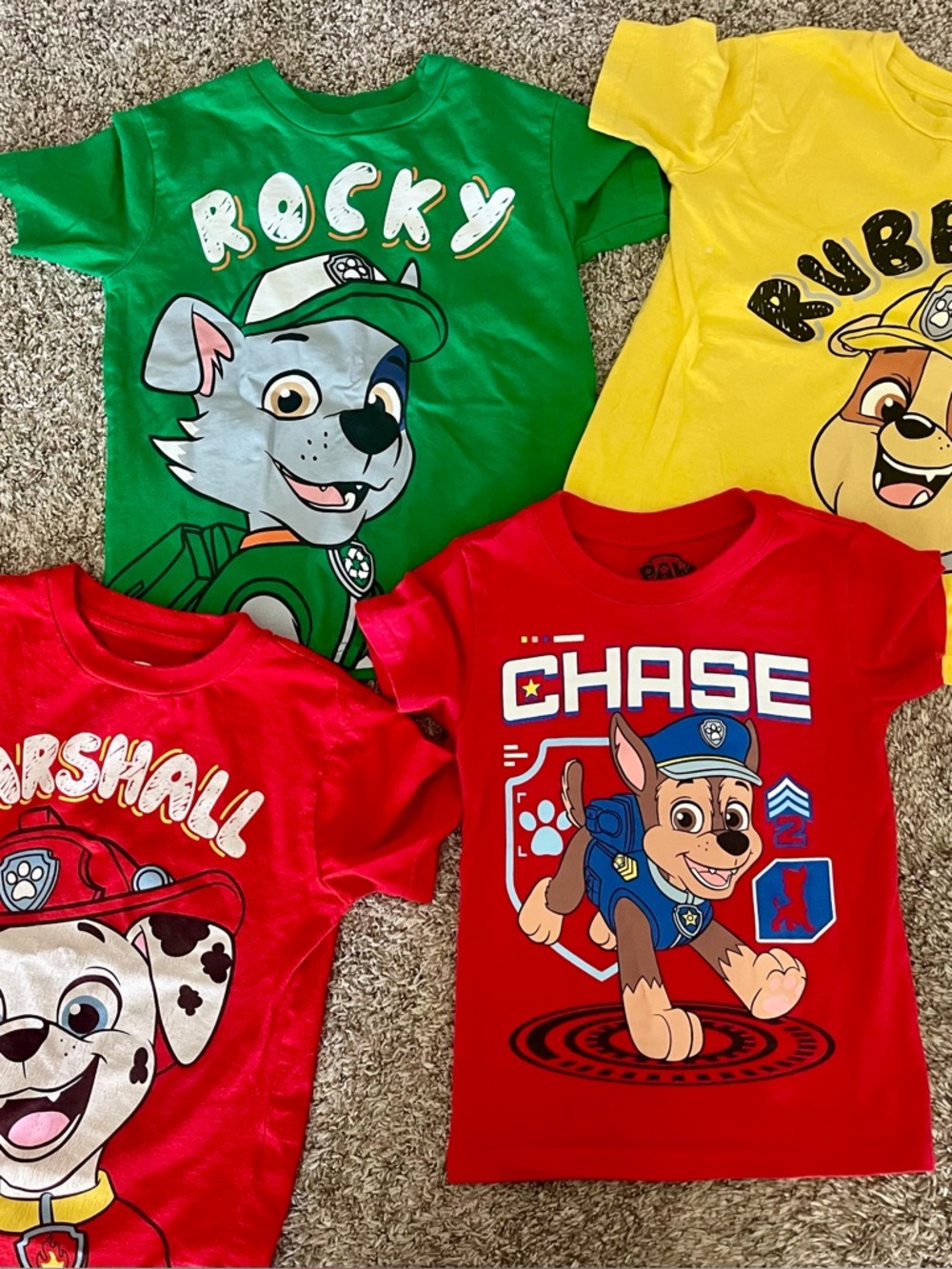 Paw Patrol Marshall Rocky Rubble Graphic T-shirts